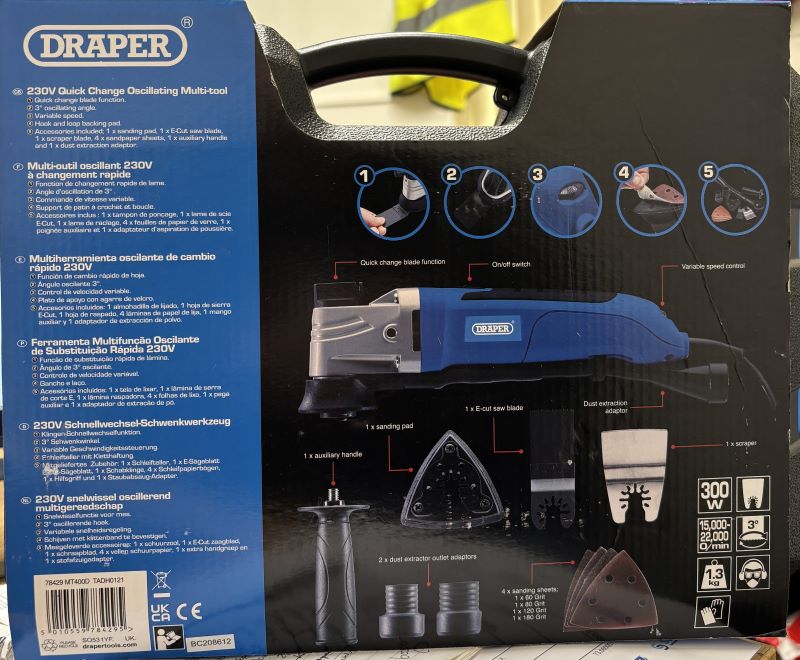 Draper Multi Tool 230V - Image 3