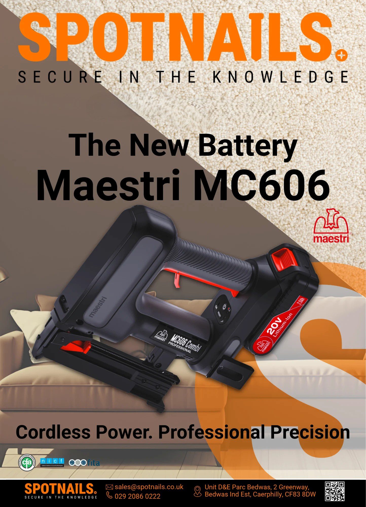 SPOTNAILS Maestri MC Cordless Stapler Bradder Range - Image 3